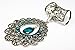 1set Vintage Jewelry Scarf Blue Crystal Charm Tube Buckle Silver Hollow Pendant Necklace Scarf Findings