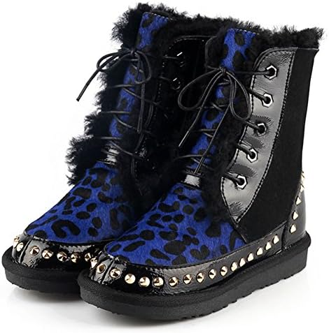 YiLianFang genuine Sheepskin Fur Short Snow boots Grommets