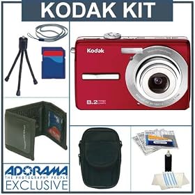 Click here to buy Kodak EasyShare M863 Digital Red Camera Kit, with 2 GB SD Memory Card, Deluxe Carry Case,... by Kodak.