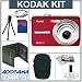 Electronics : 'Kodak EasyShare M863 Digital Red Camera Kit, with 2 GB SD Memory Card, Deluxe Carry Case, Mini Table Top Tripod, Neck Strap, Memory Card Wallet, Screen Protecters for Cameras LCD Screen, Cleaning Fluid with Cloth'