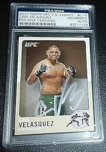 Cain Velasquez Signed UFC 2011 Topps Title Shot Legacy Card #L5 COA Auto - PSA/DNA Certified - Autographed UFC Cards