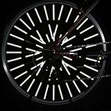 12pcs Bicycle Wheel Spoke Reflector Reflective Mount Clip Tube Warning Strip