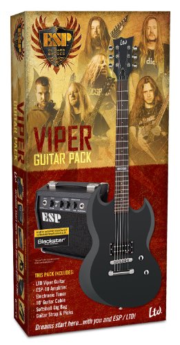 ESP LTD Viper Electric Guitar Value Package Black Satin