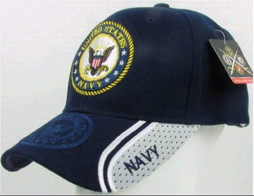 U.S. NAVY Baseball Cap with United States NAVY Logo Shadowing of Emblem Premium Quality, United States Navy Blue Hat, USN Military Headwear, Sailors Shipmate Sailor Ship
