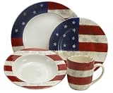 Sakura Colonial 16-Piece Dinnerware Set, Service for Four