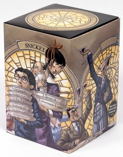 The Loathsome Library: A Box of Unfortunate Events, Books 1-6 (The Bad Beginning; The Reptile Room; The Wide Window; The Miserable Mill; The Austere Academy; The Ersatz Elevator)