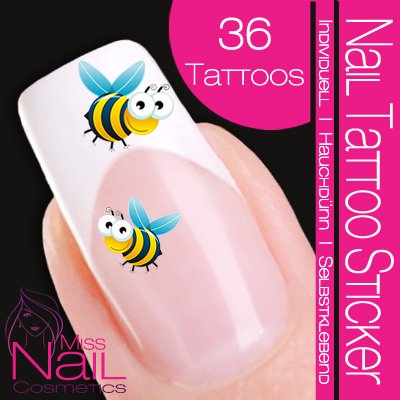 Nail Tattoo Sticker Comic / Cartoon - Biene / Hummel Preisvergleich