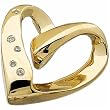 14Kt Yellow Gold Diamond Glee Heart Slide Pendant