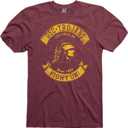 USC Trojans Heathered Cardinal Rockers Ring Spun T-Shirt