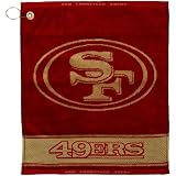NFL San Francisco 49ers 16" x 19" Scarlet-Gold Woven Jacquard Golf Towel