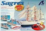 Sagres 3-masted Portuguese Navy Training Ship W/painted Hull for Beginners 1-250 Artesania Latina