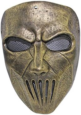 LYongBF YFY-W Top Grade Resin Fiberglass Mask Masquerade Masks Slipknot Mick Masks Halloween Mask Airsoft Protective Mask (Brown)