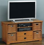 Craftsman Wd Sc Tall Tv Stand 26hx53w Light Oak