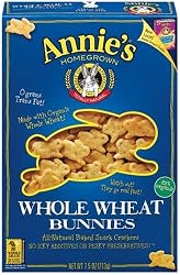 Annie's Homegrown Whole Wheat Bunnies Baked Snack Crackers, 7.5-Ounce Boxes (Pack of 12)