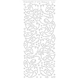 Birds Peel Off Stickers 4"x9" Sheet-Black