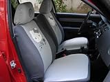 6 Pcs Hello Kitty Universal Car Seat Cover Grey - With Free Gift of Non-slip