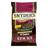 Snyder's of Hanover Pumpernickel & Onion Pretzel Sticks, 9-Ounce Packages (Pack of 12)