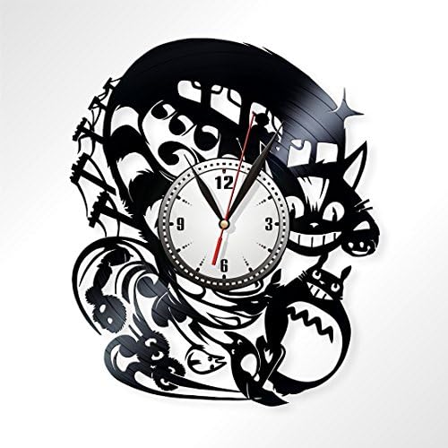 Ghibli Studio vinyl record wall clock, art home decor, decorate your home with modern art, best gift handmade, 003