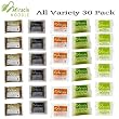 Miracle Noodle All Variety 30 Pack - 6 of Each - Shirataki Angel Hair Pasta, Shirataki Fettuccini Pasta and Shirataki Miracle Rice, Garlic and Herb and Black Fettuccini