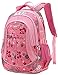 Tinksky Flowers Pattern Backpacks for Girls Elementary School Students Book Bag