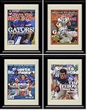 Four Framed Florida Gators Autograph Prints featuring Tim Tebow