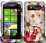 Pretty Flower Hard Snap On Case Cover Faceplate Protector for HTC 7 Trophy  ....