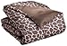 Divatex Home Fashions Royal Opulance Woven Satin Comforter Mini Set Giraffe, Brown/Ivory Full/Queen