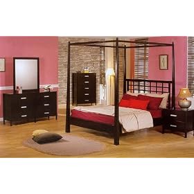 Queen Canopy Six Piece Bedroom Set