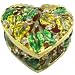 Leafy Heart Box Bejeweled Collectible Trinket Jewelry Box