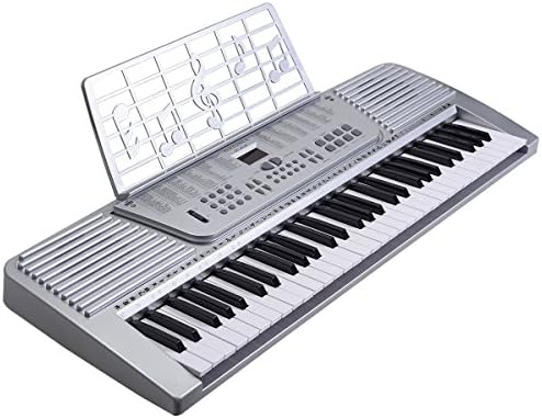 Gracelove New 61 Key digital Electronic Music Keyboard Electric Piano Organ Silver