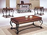 oak dinning sets:3pc Coffee Table & End Table Set Dark Oak Finish by H-M Shop