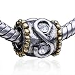 Pugster Pandora Style Bead Cylindrical-Shaped Exquisite Swan European Charm Bead Gold Fits Pandora Bracelet