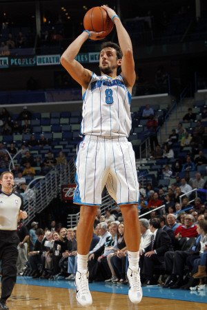 Detroit Pistons v New Orleans Hornets: Marco Belinelli Photographic Poster Print by Layne Murdoch, 16x24