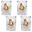 Ottawa Senators NHL 4pc Square Shot Glass Set by Great American Products