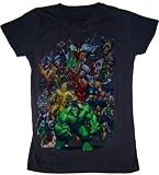 : Marvel Comics Hero Spider-man Hulk Group Junior T-shirt