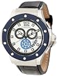 Stuhrling Original Men's 160F2.332U52 Apocalypse Trinity Chronograph Silver Dial Blue Bezel Watch