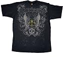 FC Football Club Soccer Manchester United Bleached Crest Black Adult T-shirt Tee