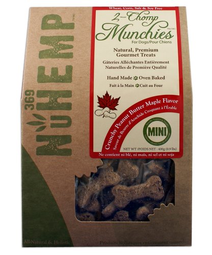 NuHemp 2-Chomp Munchies Crunchy Peanut Butter Maple Flavor 14 Ounce