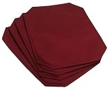 Bardwil Cobblestone Placemats, Set of 4, Burgundy