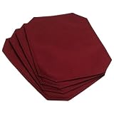 Bardwil Cobblestone Placemats, Set of 4, Burgundy by 