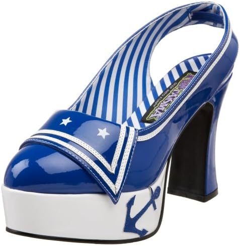 Funtasma by Pleaser Women's Sailor-60 Platform Pump,Blue Patnet,6 M US