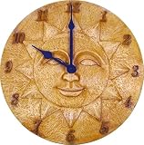 Lawn & Patio - SPRINGFIELD 12 Artisan Decor Polystone Sun Clock - Quartz