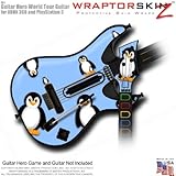 Penguins on Blue Skin fits Band Hero, Guitar Hero 5 & World Tour Guitars for XBOX 360 & PS3 (GUITAR