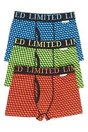 3 Pack Limited Cotton Rich Cube Print Trunks
