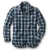 (エディー・バウアー) Eddie Bauer 長袖シャンブレーパターンワークシャツ(スティールブルー XL)