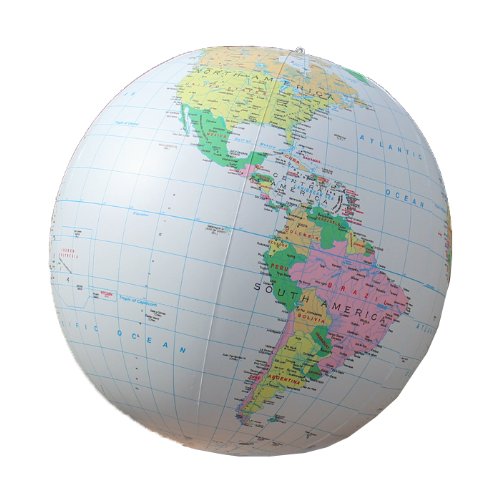 Replogle Inflatable Globe, Political Globe, Light Blue, 24
