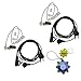 HQRP 2X 2 Pin Acoustic Tube Earpiece Headsets Mic for ICOM IC-F4001, IC-F4002, IC-F4003, IC-F4011 UV Meter