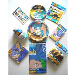 Phineas and Ferb Disney Birthday Party Supplies 8 Guests by 