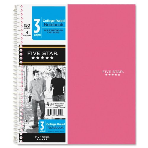 6 Pack Trend Wirebound Notebook, 3-Sub, College ,WE, 8 1/2 x 11, 3 Subject 150 Sheets by MEAD 6 Pack Trend Wirebound Notebook, 3-Sub, College ,WE, 8 1/2 x 11, 3 Subject 150 Sheets by MEAD