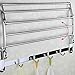KES Bathroom Foldable Towel Rack Shelf with 5 Coat and Robe Hooks Wall Mount, Chrome, A3010S60